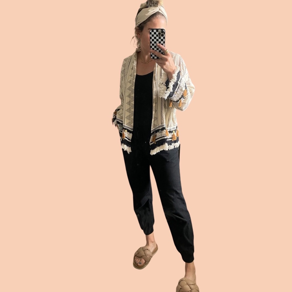 Zara Boho Fringe Lightweight Kimono